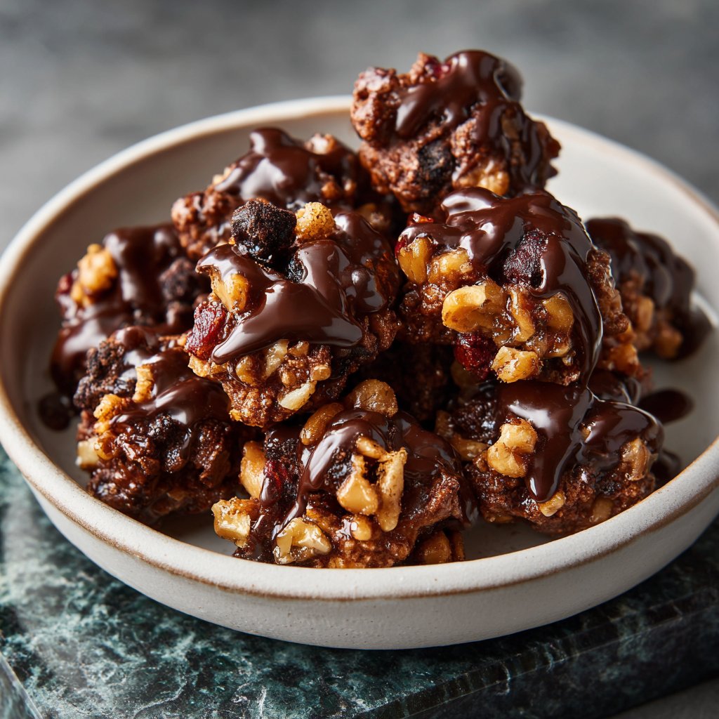 Schokoladenerdbeeren mit Nüssen