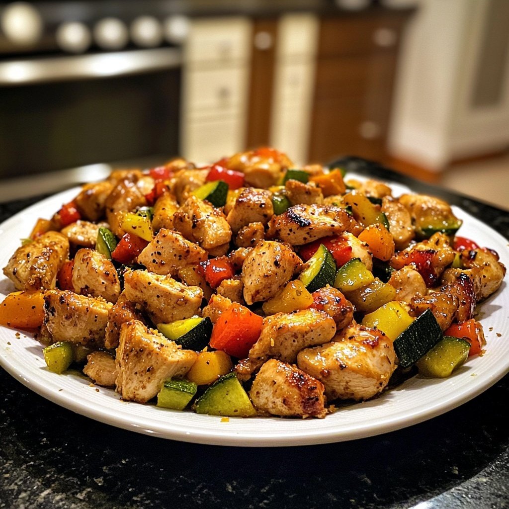 High Protein Hähnchenpfanne mit Gemüse