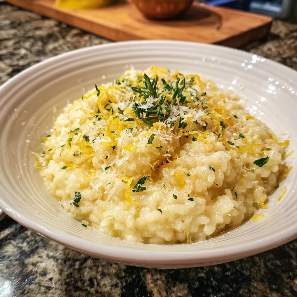 Risotto mit Zitrone und Parmesan