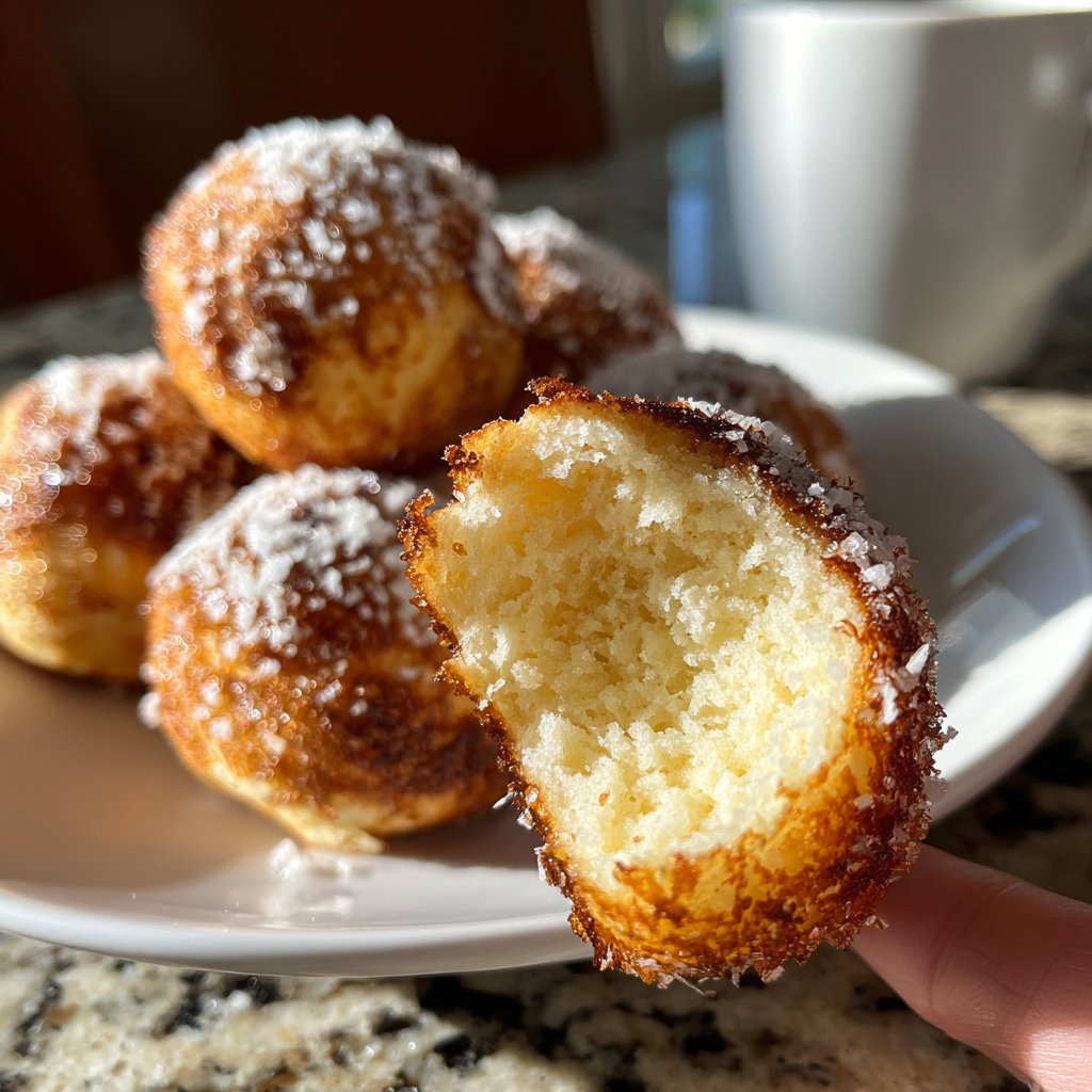 Quarkbällchen mit Zitronenzucker