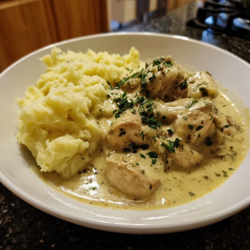 Hausmannskost Cremiges Hähnchen mit Kartoffelpüree