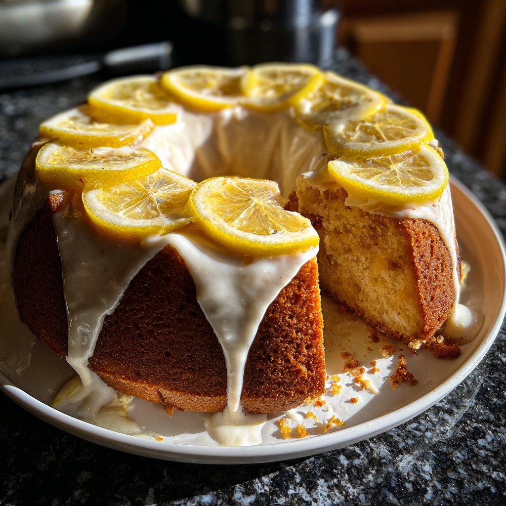 Zitronenkuchen mit Frischkäsefüllung