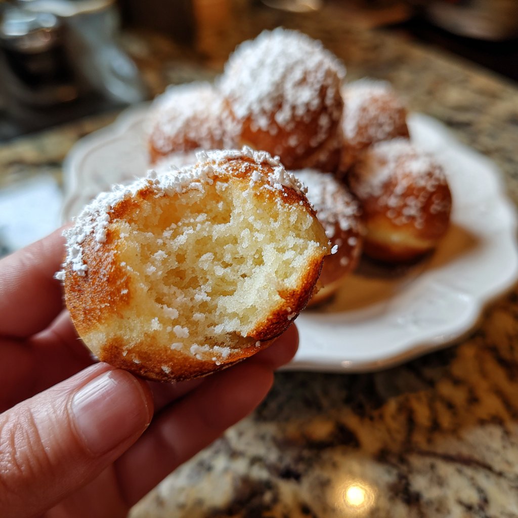 Quarkbällchen aus dem Backofen goldbraun