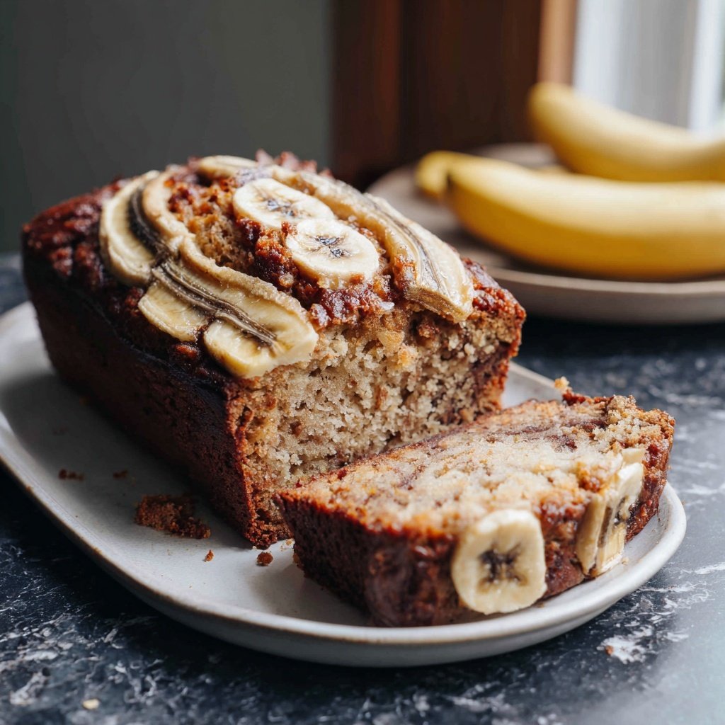 Bananenbrot mit Mandelmus