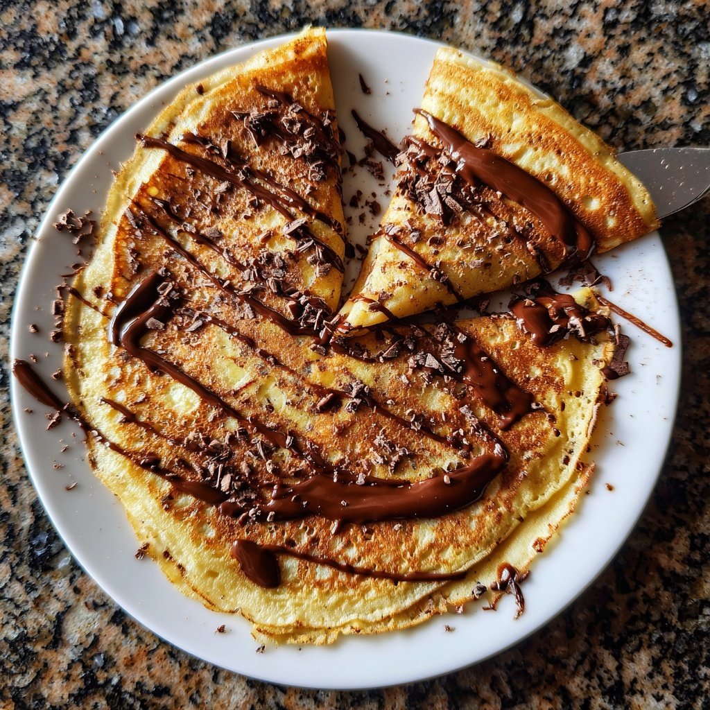 Pfannkuchen mit Schokostreifen