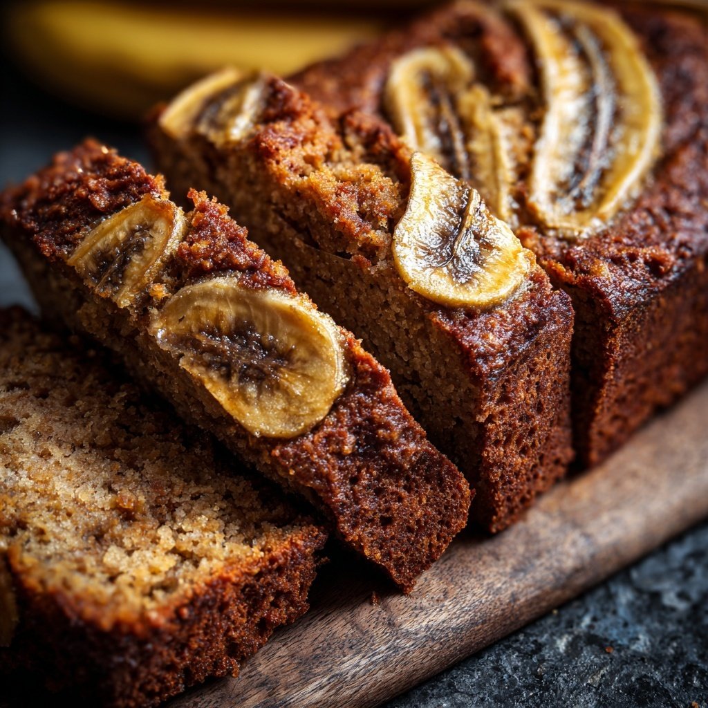 Saftiges Bananenbrot mit reifen Bananen