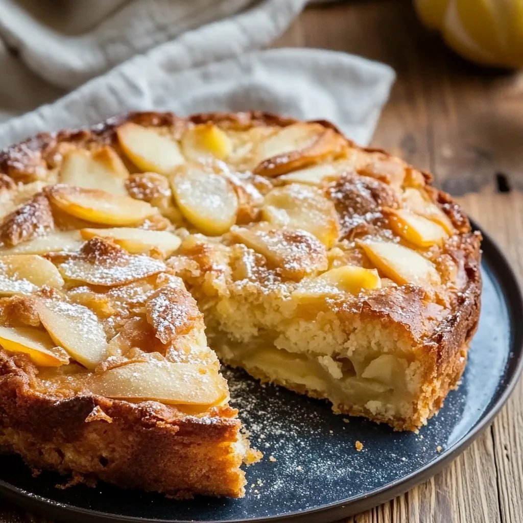 Bratapfelkuchen mit Marzipan