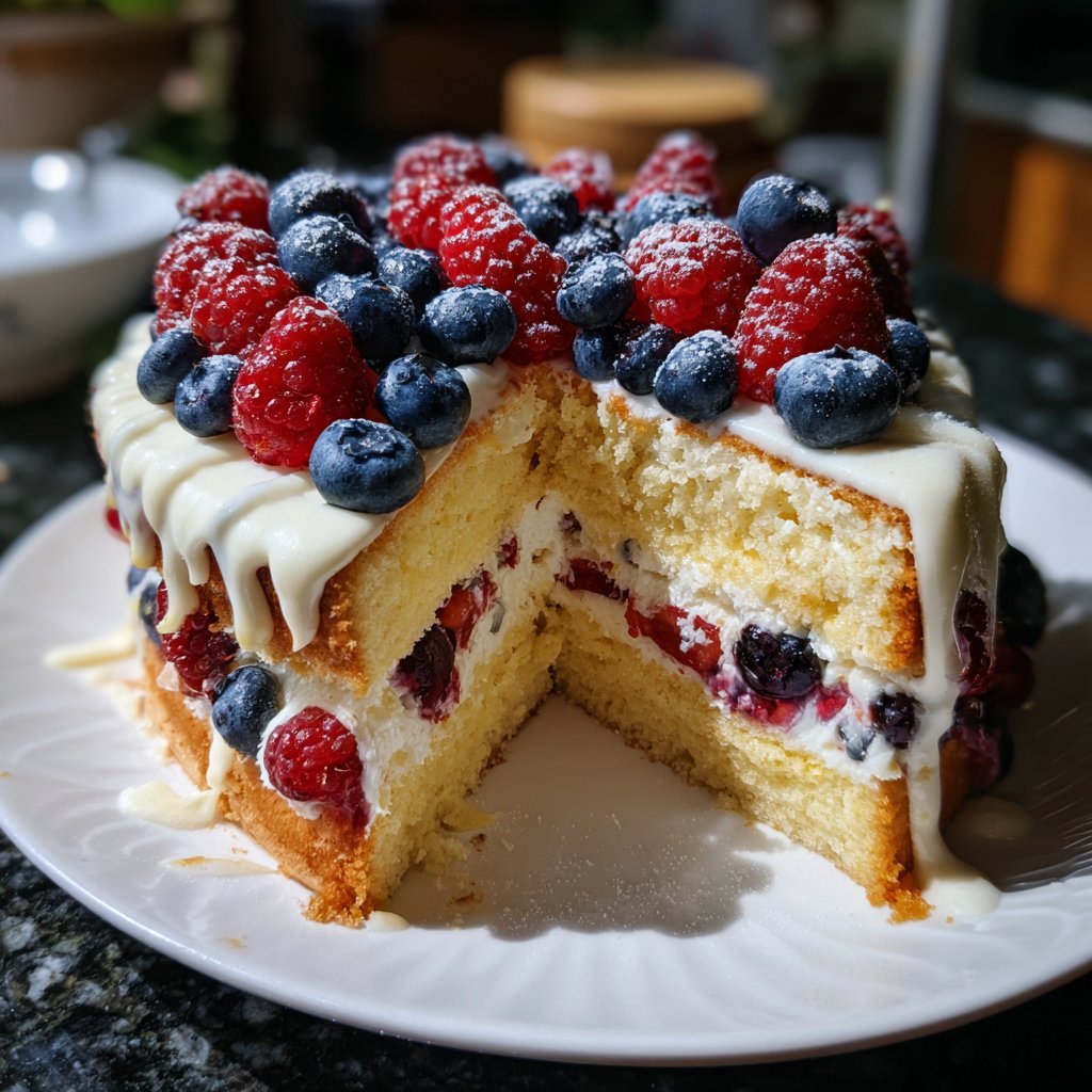 Geburtstagskuchen mit Beeren