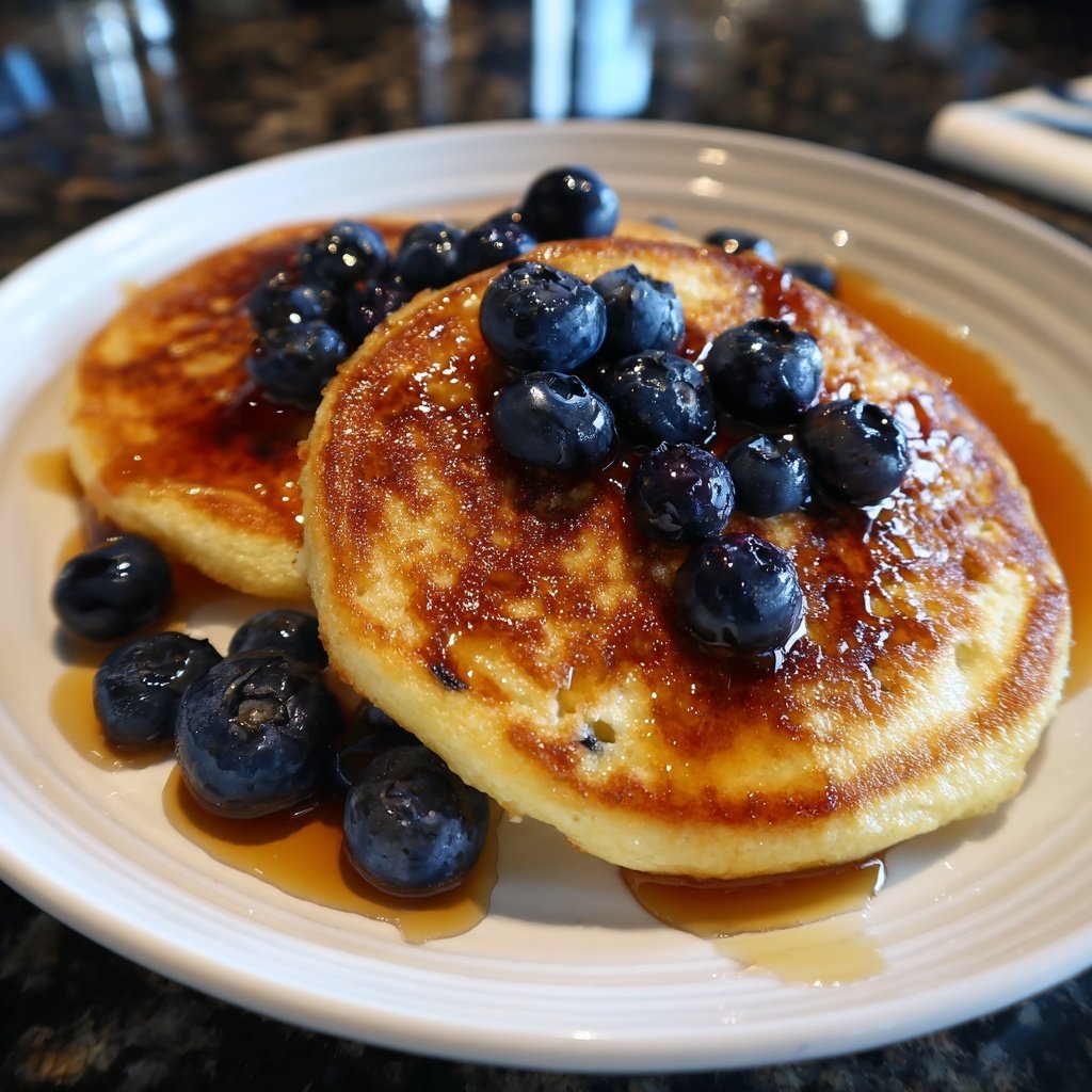 Pfannkuchen mit Heidelbeeren