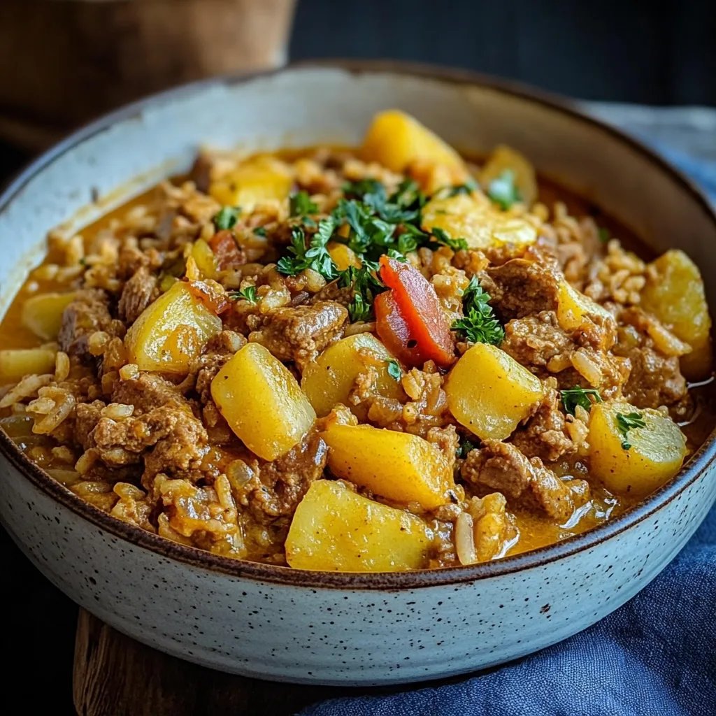 Curryreis mit Hackfleisch