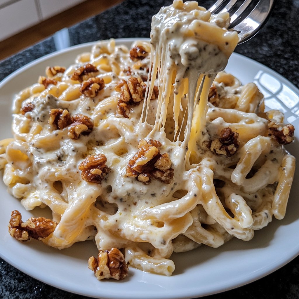 Pasta mit Gorgonzola und Walnüssen